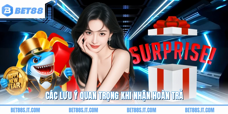 Các lưu ý quan trọng khi nhận hoàn trả